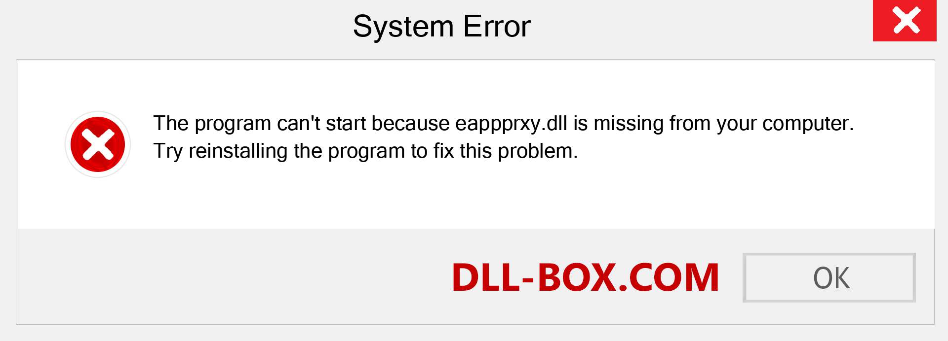  eappprxy.dll file is missing?. Download for Windows 7, 8, 10 - Fix  eappprxy dll Missing Error on Windows, photos, images